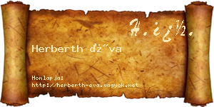 Herberth Éva névjegykártya